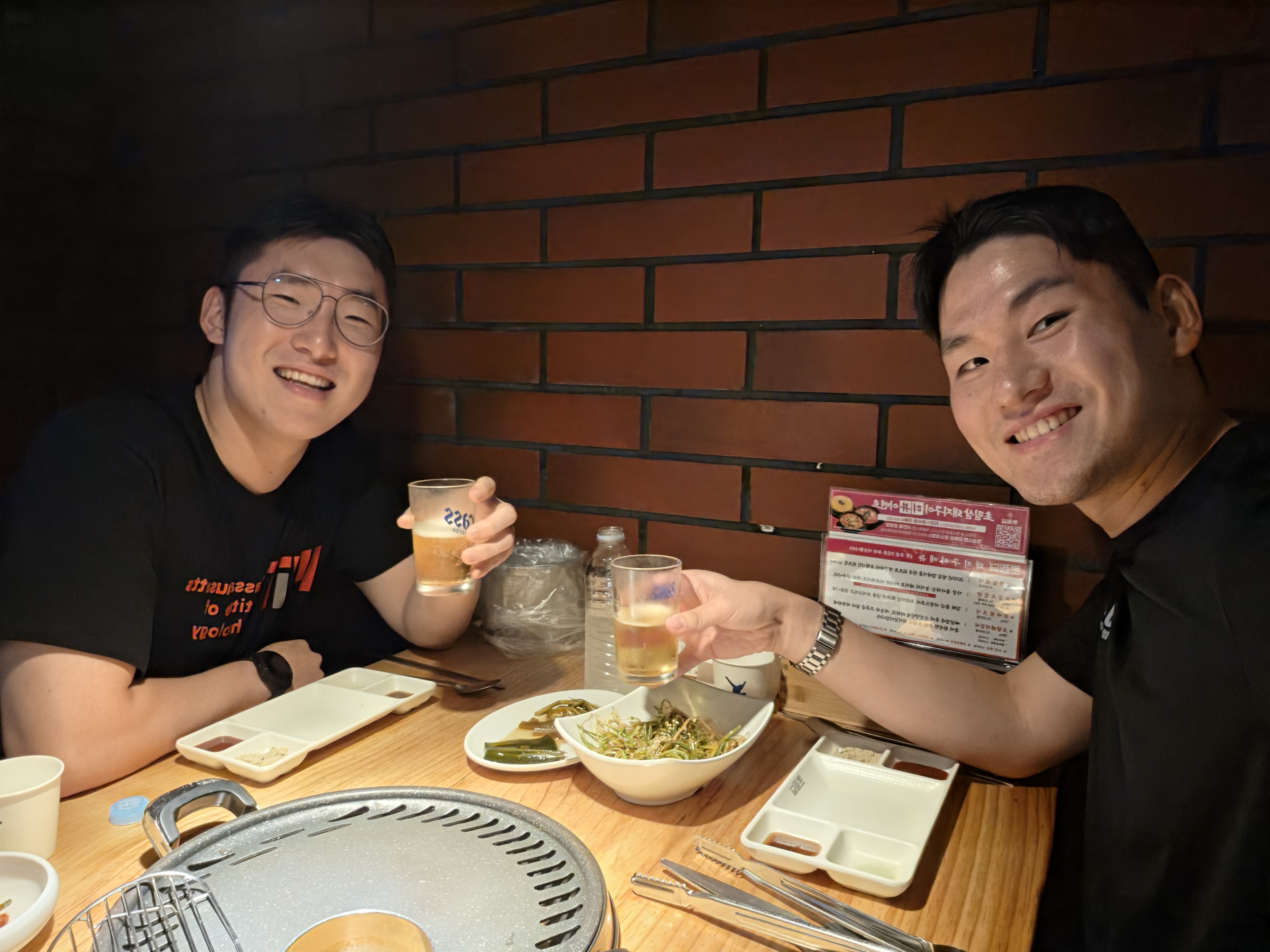 Dinner with Jisu Hong, a fellow naval officer and faculty member