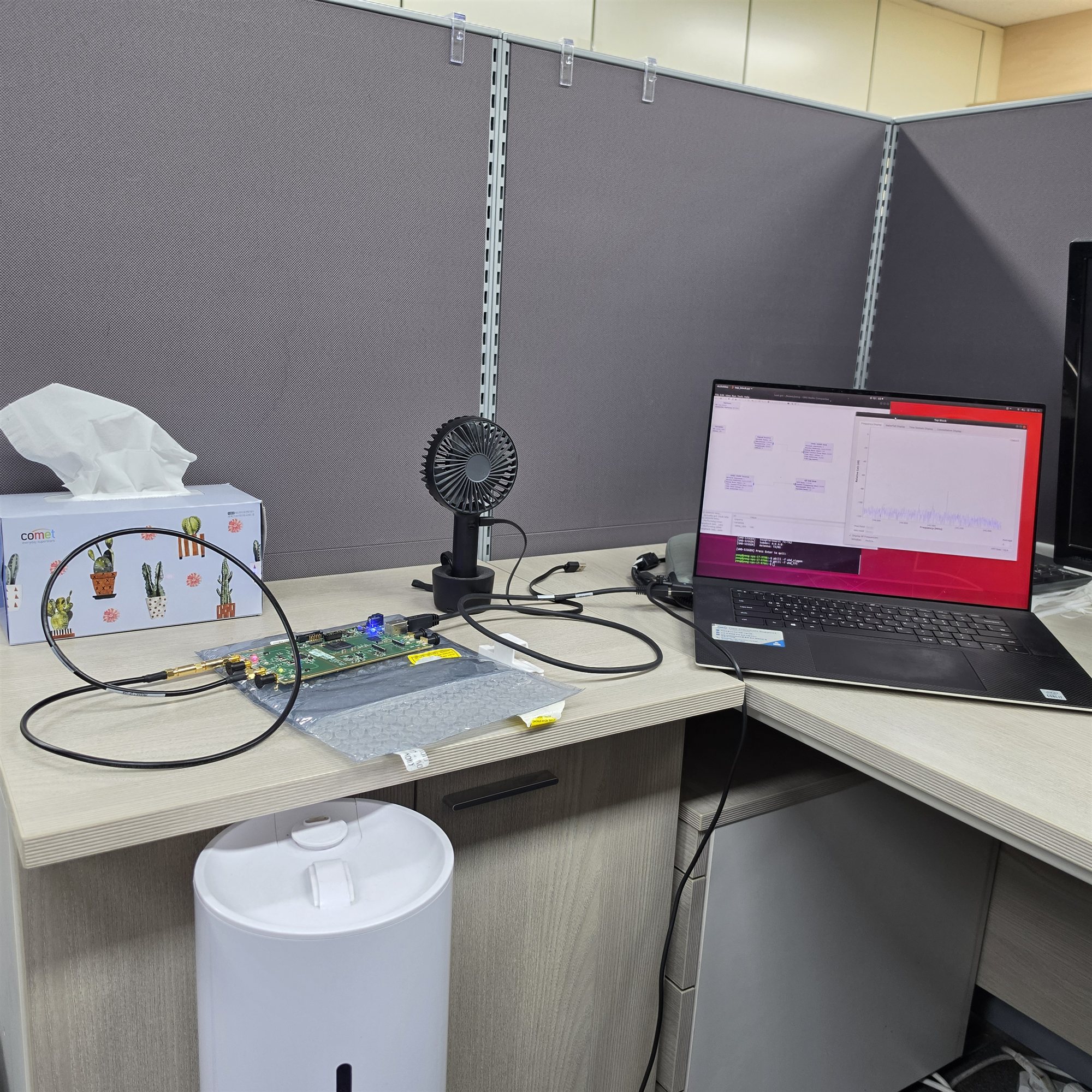Research equipment and a laptop in the laboratory