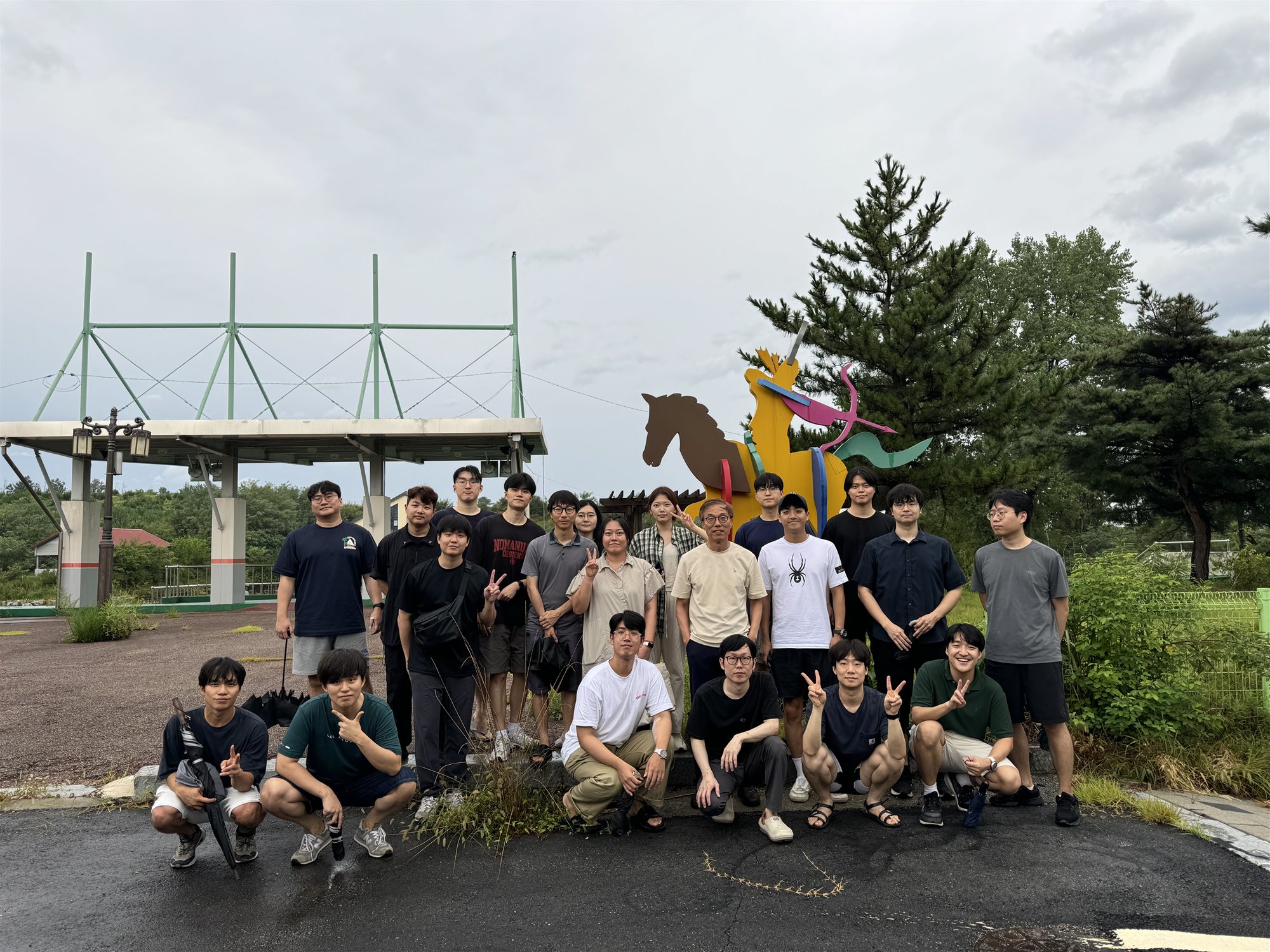 Lab group during an outdoor outing